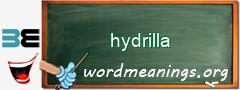 WordMeaning blackboard for hydrilla